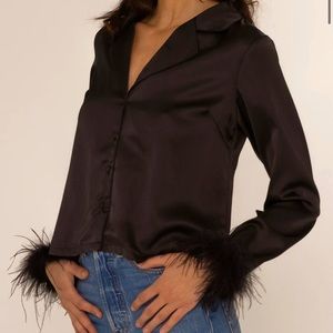 Crybaby Delilah Feather Satin Shirt